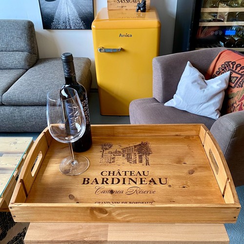 Tablett aus edler weinkiste - xl,