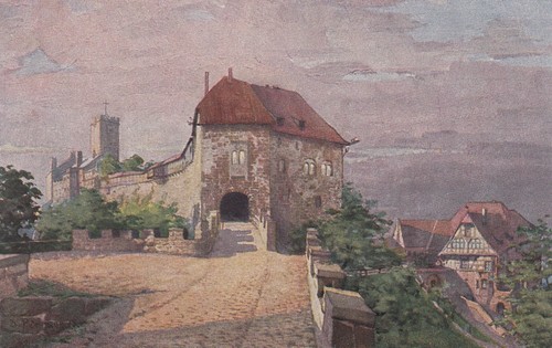 Künstler postkarte wartburg - künstler,