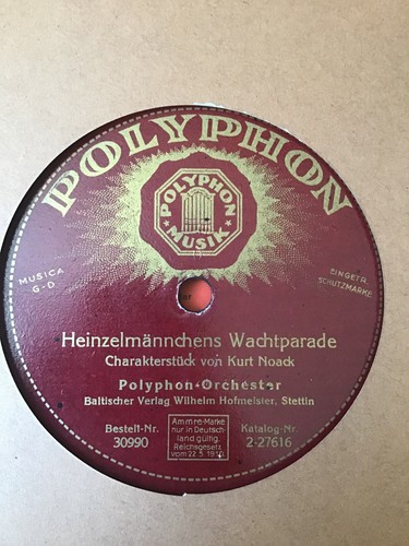 Polyphon schellackplatte - polyphon,
