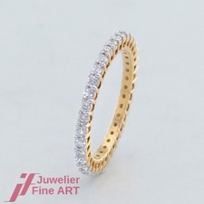 Brillant-Memoire-Ring - 35 Brillanten (Diamant) ges. 0,75ct - 18K/750 Gelbgold