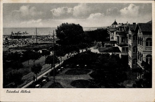 Ostseebad ahlbeck auf - ak,