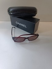 CHANEL Collecion Bouton Sonnenbrille Vintage 3203 C538 135 Kunststoff Bordeaux 