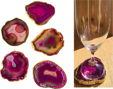 5 Achat Untersetzer Pink •