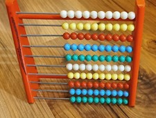DDR Ostalgie Abacus Rechen Rahmen Maschine 80er Jahre Spielzeug