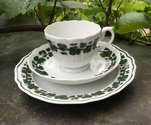 Meissen weinlaub kaffeegedeck - weinlaub,