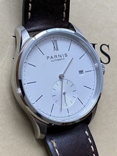 Parnis Automatik Uhr mit Glasboden  - 41 mm Durchmesser - Lederarmband
