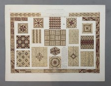 Parkett, Parkett, Alte Werbung, Lithographie, Moderne Architektur