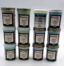 12x Glitzersand  118ml  streichbar auf Holz, Papier und ähnlichen Material