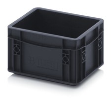 Auer Eurobehälter ESD EG 21512HG 20x15x12cm Stapelbox Lagerkiste Eurobox schwarz