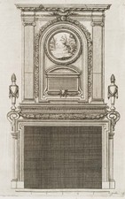 Klassizistischer Kaminentwurf. Vorlage 10, um 1750, KSt. Unbekannt (18.Jhd)