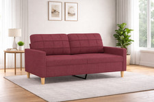 2 Sitzer Sofa Weinrot 140cm