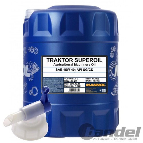 Liter mannol motoröl - 20, +
