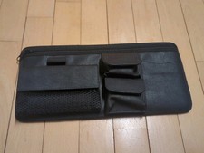 Auto SUV Sonnenblende Organizer Sonnenbrillenetui Aufbewahrungstasche Schwarz 