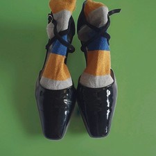 Casadei Riemchen BALLERINAS Pumps Leder Schuhe Gr.37-38 Schwarz