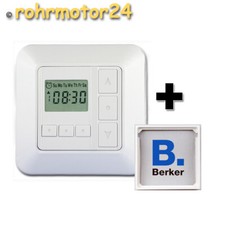 Rolladen Zeitschaltuhr Timer + BERKER Zwischenrahmen f. Rollladen Jalousie Rollo