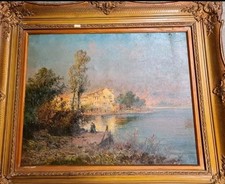 Antikes Ölgemälde Stockmann