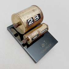 ewiger Kalender Dauerkalender Messing Werbung 50er Jahre