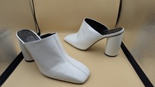 Find made in Spain Leder High Heel Blockabsatz Sabot Pantoletten Pumps Gr.40