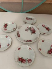  6 kleine und 1 großer Obstteller, Königszell, Silesia