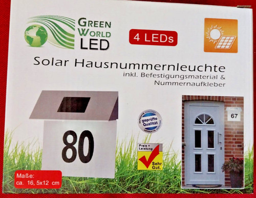 Solar hausnummernleuchte mit - solar, 4