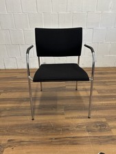 Thonet S 361 Design-Besucherstuhl stapelbar schwarz chrom
