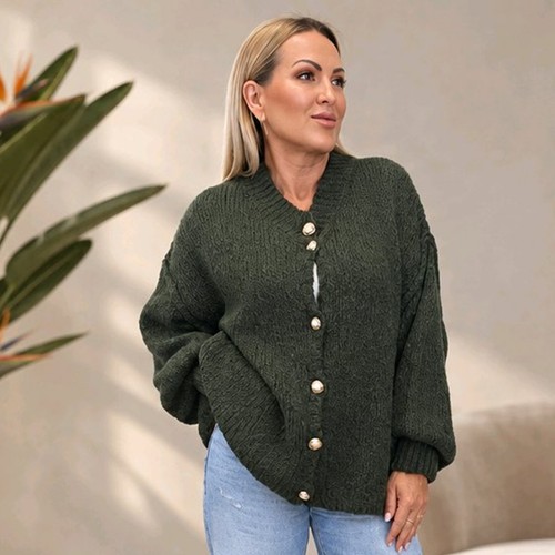 Damen strickjacke oversize - damen,
