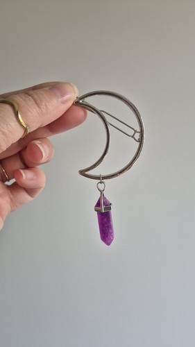Haarspange halbmondform mit - haarspange,