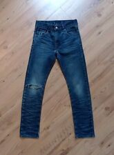 H&M Jeans Hose DRAIN Gr.152 blau+Waschung 5-Pocket-Style USED LOOK BW+Elasthan