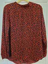 TAIFUN Langarm-Bluse Animalprint, rot-schwarz, Größe 42, TOP!