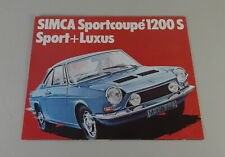 Prospekt / Broschüre Simca
