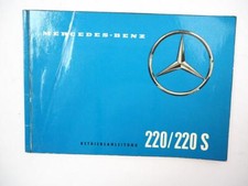 Mercedes Benz 220b 220Sb W111 Heckflosse Bedienung Pflege Betriebsanleitung 1960