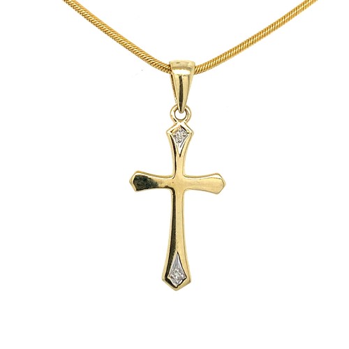 Gold kreuz mit brillant - gold,