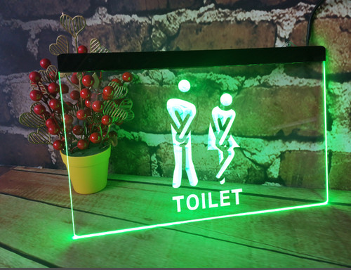 Lustige toilette eingang - eingang, led