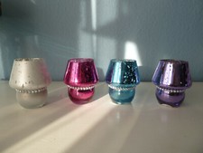 Glasteelichthalter Lampenform