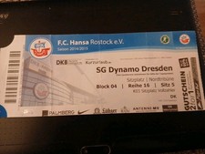 Alte Eintrittskarten FC Hansa