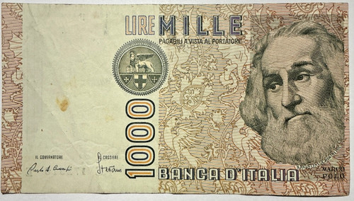 Italien banknote geldschein - -,