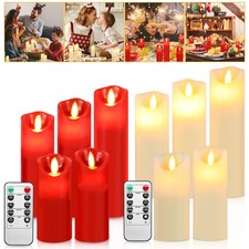 LED Kerzen Set Echtwachs 5/10X