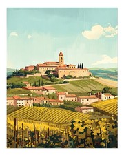 Toskana Landschaft Wandkunst