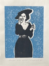 Linolschnitt Druck „Woman