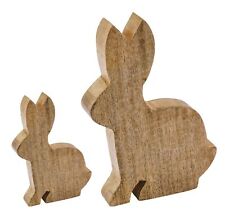 Hase Osterhase Deko Mangoholz