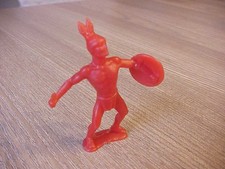 Indianer mit Messer und Schild/ rot, 6 cm,  Koho, Heinerle, Domplast