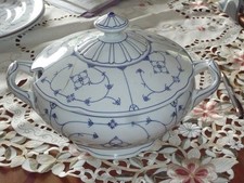 Suppenterrine  Schaller     Indisch Blau  Porzellan  (44)