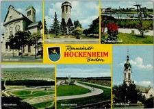 10557776 - 6832 Hockenheim Kath. Kirche Wasserturm Schwimmbad Motodrom