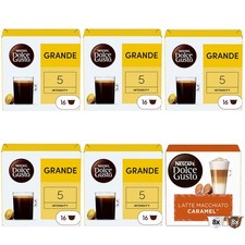 NESCAFÉ DOLCE GUSTO 6er Pack, Grande (5x) + Latte Macchiato Caramel (1x)