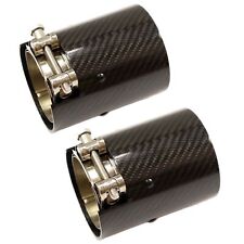 2 Carbon Auspuff Endrohre Set blau/schwarz glänzend für BMW 2er M2 3er M3 4er M4