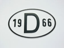 D-Schild 1966 Alu geprägt