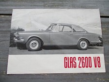 Glas Glaserati 2600 V8 noch nicht BMW ca. 1965/66 2 S. Deutsch  ansehen  713