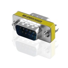 D-SUB 9 polig Stecker Nullmodem männlich Adapter Verbindung Verbindungsstück