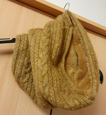 C&A LOOP Strick Schal mit Fleece okker Herbst/Winter