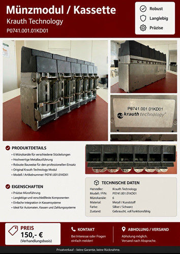 Krauth technology münzmodul - krauth,